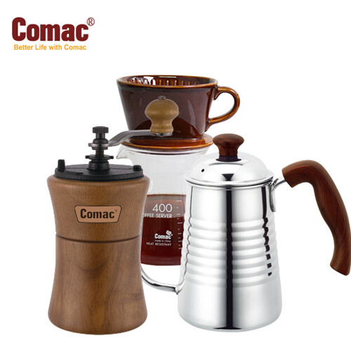 코맥 핸드드립 홈카페 3종세트(DN2MR9KW1)커피그라인더+드립세트+드립포트[커피용품핸드밀드립주전자]