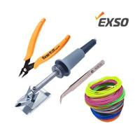 엑소 EXSO 다리미형 인두기 EXF-3025+필라멘트 15색+니퍼 EX-180+핀셋 106SA