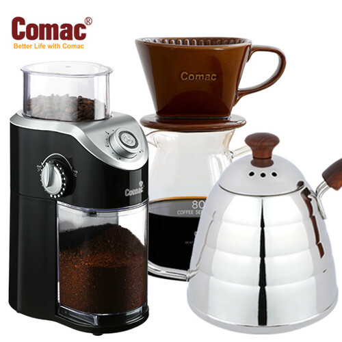 코맥 핸드드립 홈카페 3종세트(DN6ME4KW4) 커피그라인더+드립세트+드립포트[커피용품전동그라인더]