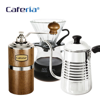 카페리아 핸드드립 홈카페 3종세트(CDN1/CM7/CK6) 커피그라인더+드립세트+드립포트[커피용품]