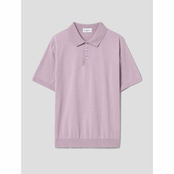 [갤럭시 라이프스타일] [CARDINAL] 코튼 칼라넥 반팔 스웨터  핑크 (GC3251E01X)