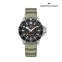 [해밀턴] H77825331 카키 네이비 프로그맨 오토매틱 46mm 그린 러버 남성 시계