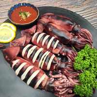 [씨쿡] 활오징어(선동급냉) 초코오징어 1kg (6-8미)