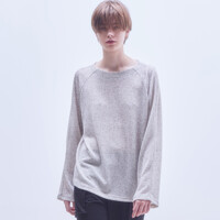 boat neck mesh raglan tee_gr