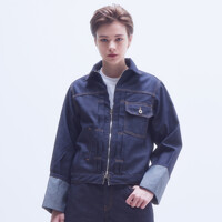 nonfade roll-up denim jacket_bl