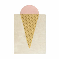 MAI 러그 아이스크림 100 x 155 크림 - 머스타드 - 핑크 (예약주문)