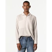 질스튜어트 뉴욕 남성 23FW 라이트베이지 크링클 체크 셔츠 JNSH3C815I1