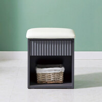 템바보드 서랍 수납 화장대 의자 (4색) 낮은 대기 라운지 스툴형 미니 디자인 고급