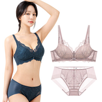 비너스 노와이어 브라 팬티 세트 레이스 몰드 여성 속옷 A B C 컵 JBR1297S
