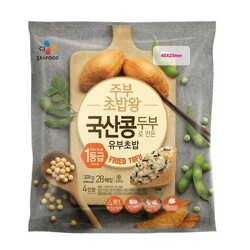 [새벽배송] CJ 국산콩 두부로 만든 유부초밥 328g
