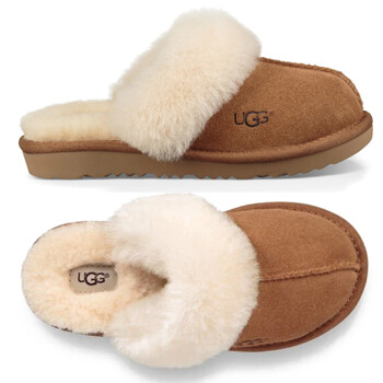 [UGG] 23FW 키즈 퍼 뮬 슬리퍼 체스넛 1019065K CHE