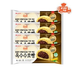 [롯데웰푸드][무배] 기린이네 옥수수 호빵 4입 4봉