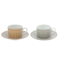 풀티 [HERMES 에르메스] Mosaique Cup&Saucer set l 모자이크 컵 앤 소서 세트