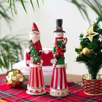 인테리어 소품 크리스마스 LED 길쭉 산타와 눈사람