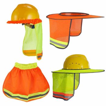 남성 현장 건설 작업 여름 매쉬 형광 햇빛가리개 모자