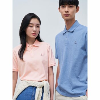 [빈폴] [Essential] 남녀공용 수피마 코튼 피케 티셔츠  스카이 블루 (BC4242E01Q)