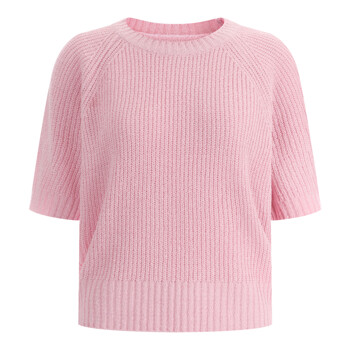 [샵앤] 메르 국산 여성 라운드 5부 나그랑 여름 데일리 반팔 니트 티셔츠 BOM-WKN-11844-핑크