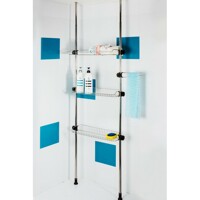 욕실선반 기둥식 스테인레스 600-3단 홈씨스템 화장실 수납 선반