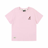 [캉골키즈]스몰 로고 백 프린트 티셔츠 QB 0410 라이트 핑크
