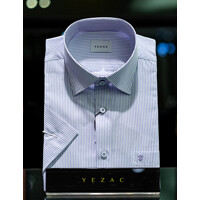 [예작셔츠] 남성 일반핏 스트라이프 반팔 남방 와이셔츠 (YJ4MBR208-VI)