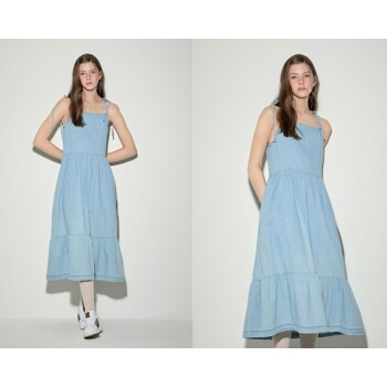 [타미진] 여성 삼브레이 드레스 (T32E1WOP40TWT1) 