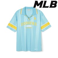 [MLB]여성 바시티 사커져지 오버핏 카라 반팔 티셔츠 3FTSV1743 07ABS