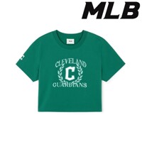 [MLB]여성 바시티 스포츠 기능성 크롭 반팔 티셔츠 3FTSV0443 45GNS