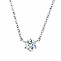 여자 2부 다이아몬드 큐빅 목걸이 선물 18K 6프롱