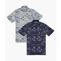 하와이안 패턴 노멀핏 반팔 셔츠 PPWS2608