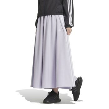 아디다스 롱치마 루즈핏 삼선 플레어 스커트 연보라