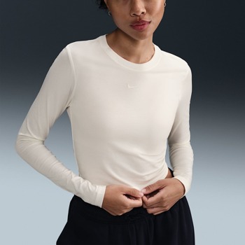 나이키 칠 니트 크롭 탑 긴팔 티셔츠 흰색 HF5323-133