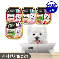 시저 강아지캔 11세 14세이상 100gx24개 