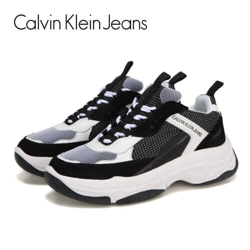 calvin klein mint multi maya mesh and suede fashion trainers