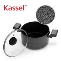 [Kassel] 카셀 블랙 엠보 IH 인덕션 양수냄비 20 cm