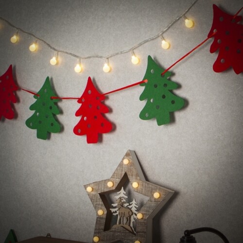 [굿즈트리]크리스마스 패브릭 가렌드(트리)성탄 트리 벽장식