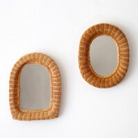 차이 라탄 거울 2type