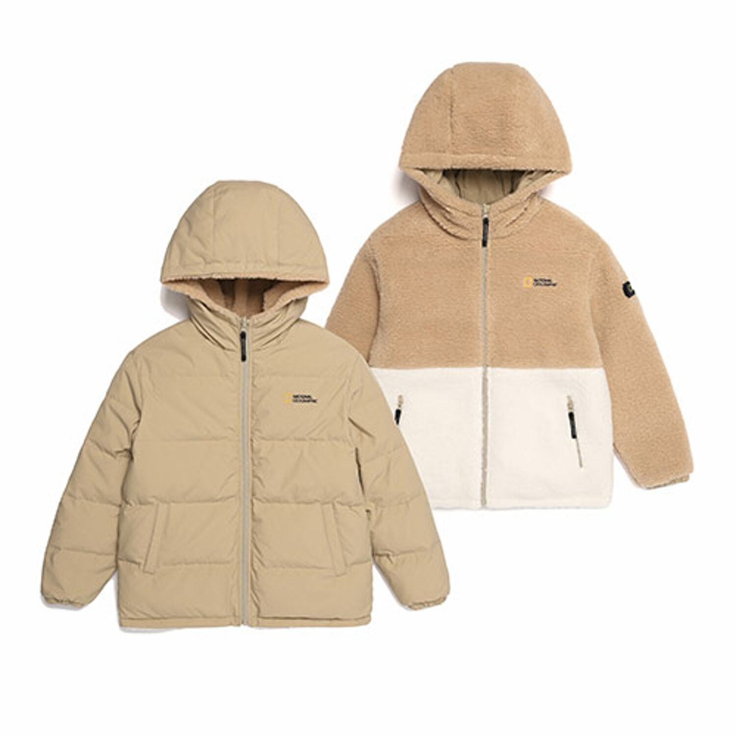 내셔널지오그래픽키즈]N214Kdw050 키즈 리머 플리스 리버시블 다운 점퍼 Beige 2 | 백화점을 클릭하다. Ak 몰