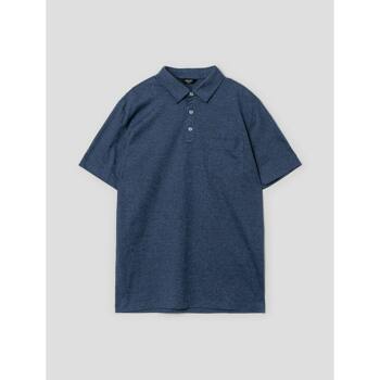 [갤럭시 라이프스타일] 블루 화섬 칼라넥 반팔 티셔츠 (GC2342M01P)