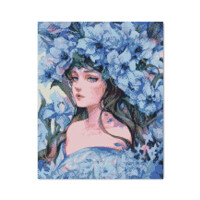 [아디코] DIY 보석십자수 - 푸른꽃과 요정 BN15 (40x50)