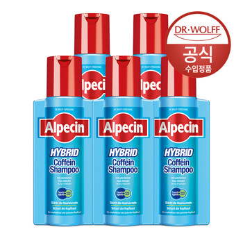 알페신 하이브리드 카페인 샴푸(건성 두피용)250ml x5