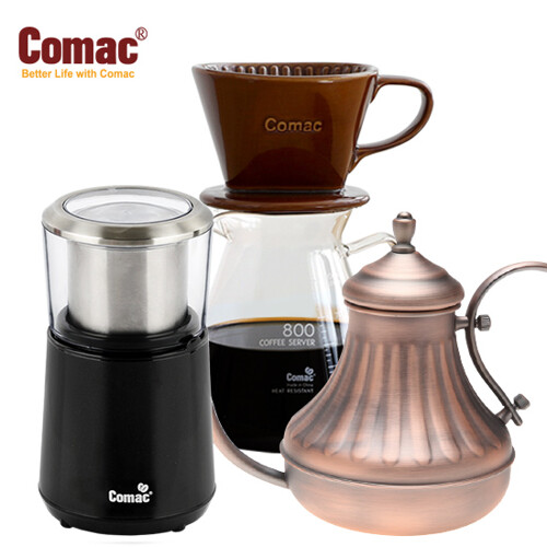 코맥 핸드드립 홈카페 3종세트(DN6ME2K5C) 커피그라인더+드립세트+드립포트[커피용품전동그라인더]