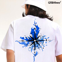 그랜피니 프리미엄 남녀공용 컬러풀 나침반 반팔 티셔츠 GFBT206