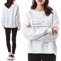 마르지엘라 스티치 이모티콘 프린팅 맨투맨 티셔츠/S51GU0112 S25498 100