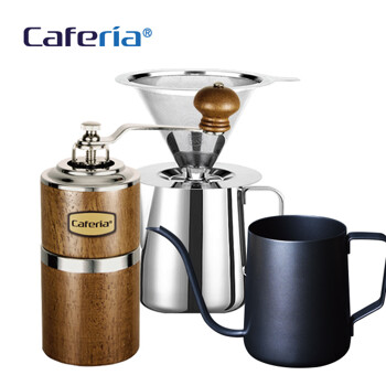 카페리아 핸드드립 홈카페 3종(CDSS2/CM7/CKPT1)커피그라인더+드립세트