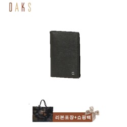 [닥스핸드백]블랙 로고장식 카드지갑(DBWA3E357)