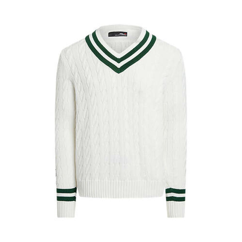 폴로 골프 남성 케이블 니트 코튼 크리켓 스웨터(MNXGSWE16820024100)