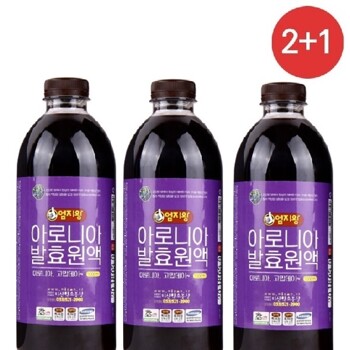 [2+1병] 미산약초 아로니아 발효원액 1000ml 2병+1병 엄지왕 미산약초농장