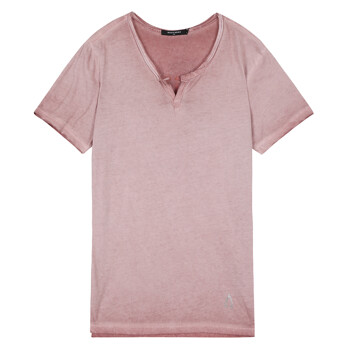 여성 40수 싱글 슬림핏 헨리넥 티셔츠 (B222TS570P)