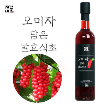 자연비초 오미자담은 발효식초 500ml 천연발효식초