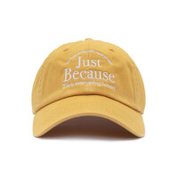 JUST BECAUSE WASHED BALL CAP (TROPHY YELLOW)